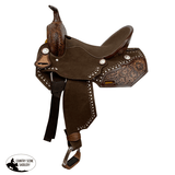 New! Stunning! Circle S Chocolate Calico Barrel Style Saddle -14811 - Country Scene Saddlery and Pet Supplies