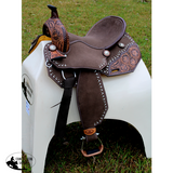 New! Stunning! Circle S Chocolate Calico Barrel Style Saddle -14811 - Country Scene Saddlery and Pet Supplies