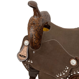 New! Stunning! Circle S Chocolate Calico Barrel Style Saddle -14811 - Country Scene Saddlery and Pet Supplies