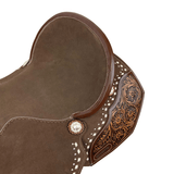 New! Stunning! Circle S Chocolate Calico Barrel Style Saddle -14811 - Country Scene Saddlery and Pet Supplies