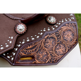 New! Stunning! Circle S Chocolate Calico Barrel Style Saddle -14811 saddle