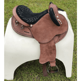 New! Syd Hill Gibson Half Breed Saddle, Roughout Leather – SHXP Adjustable Tree and Panels - Country Scene Saddlery and Pet Supplies