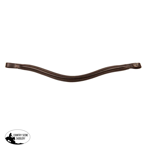 NEW! Syd Hill Padded Leather Browband-Black Havana. barcoo Bridles -Stock bridles