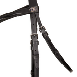 NEW! Syd Hill Raised Show Snaffle- Black barcoo Bridles -Stock bridles
