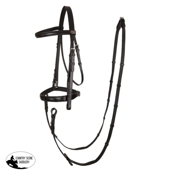 NEW! Syd Hill Raised Show Snaffle- Black barcoo Bridles -Stock bridles