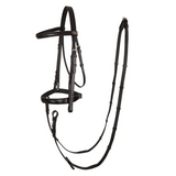 NEW! Syd Hill Raised Show Snaffle-Havana barcoo Bridles -Stock bridles