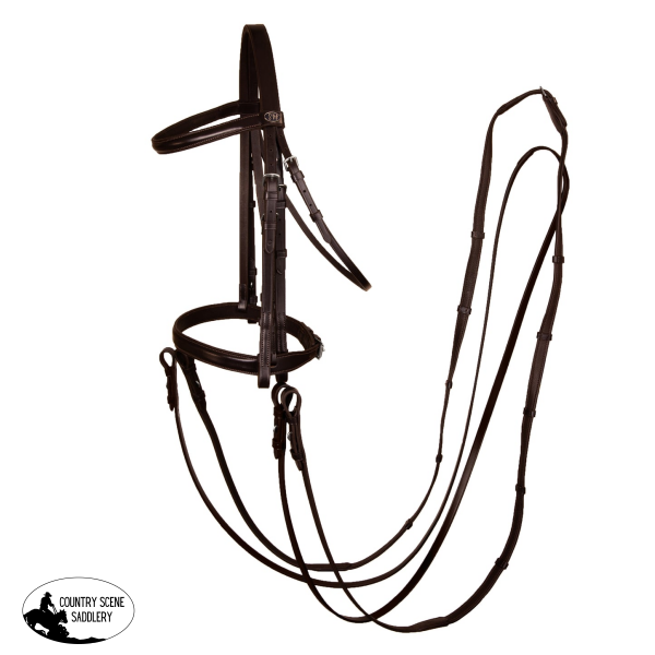 NEW! Syd Hill Raised Show Weymouth- Havana barcoo Bridles -Stock bridles
