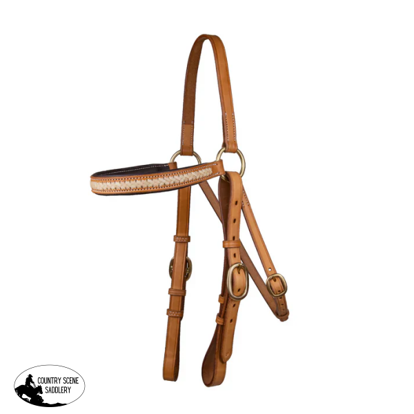 NEW! Syd Hill Rawhide Browband Barcoo Bridle Head barcoo Bridles -Stock bridles
