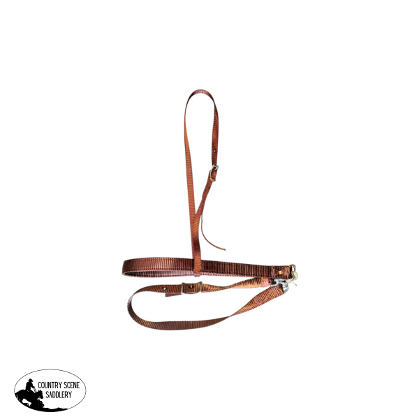 New! T000BR - Aust Made Brown Nylon noseband and tiedown Tie Down Straps