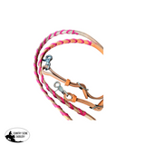 New! T5020HP - Hot Pink Aust Made Laced Barrel Reins - Light Oil - Laced Reins
