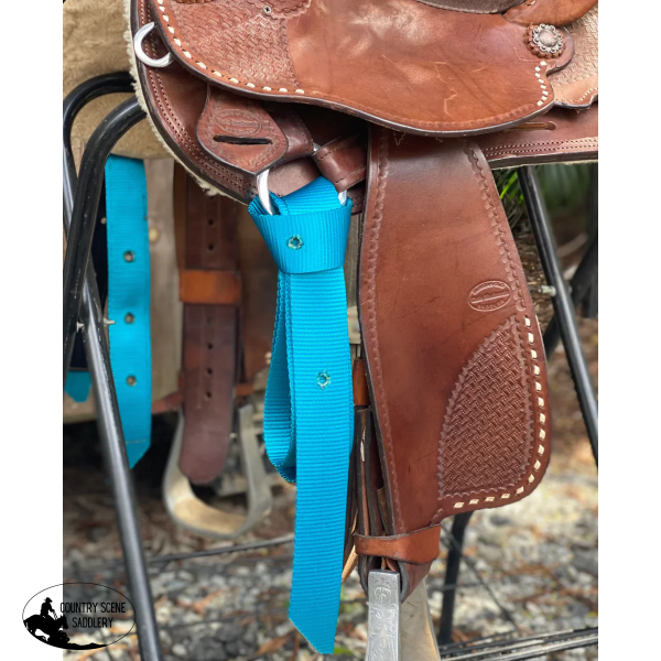 New! T5186T - Aust TURQUOISE Webbing Latigo Sets\