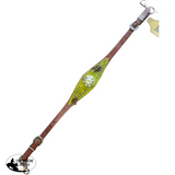 New! T5527B - Leather Embossed or Hair On wither strap with accent concho - Country Scene Saddlery and Pet Supplies