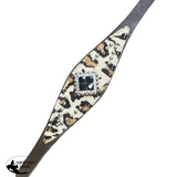 New! T5527C - Leather Embossed or Hair On wither strap with accent concho Horse Tack