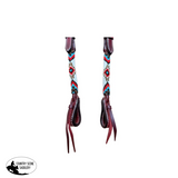 New! T5571B - Beaded One Ear Western Bridle Cob-Full - Horse Bridles
