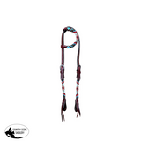 New! T5571B - Beaded One Ear Western Bridle Cob-Full - Horse Bridles
