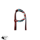 New! T5571B - Beaded One Ear Western Bridle Cob-Full - Horse Bridles