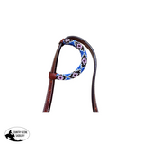 New! T5571C- Beaded One Ear Western Bridle Cob-Full - Horse Bridles
