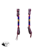 New! T5571E- Beaded One Ear Western Bridle Cob-Full - Horse Bridles