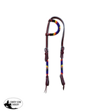 New! T5571E- Beaded One Ear Western Bridle Cob-Full - Horse Bridles