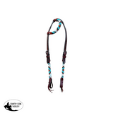 New! T5571F Beaded One Ear Western Bridle Cob-Full - Horse Bridles