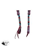 New!T5571G Beaded One Ear Western Bridle Cob-Full - Horse Bridles