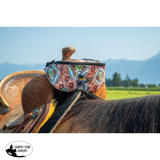 New! The SCH Beat Bag Tooled Cactus Saddle Pouches Saddle Sacks Horn Bags