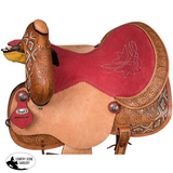 New! The Tough1 Dahlias & Diamonds Barrel Saddle - 15 - Tough! Barrel