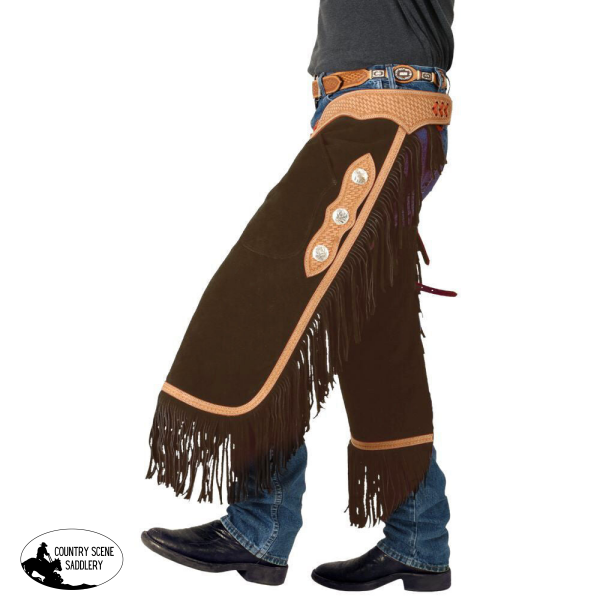 New! Tough 1 Suede Chinks With Basketweave Accents 2