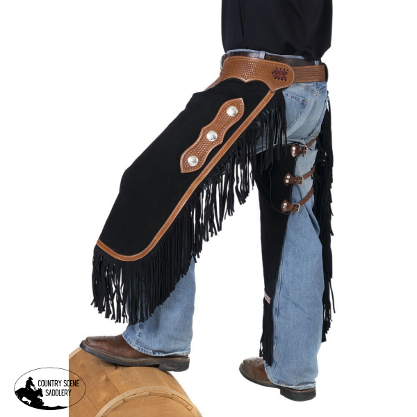 New! Tough 1 Suede Chinks With Basketweave Accents