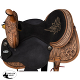 New! Tough1 Black Lotus Barrel Saddle - 15 - Tough! Barrel
