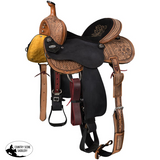 New! Tough1 Black Lotus Barrel Saddle - 15 - Tough! Barrel