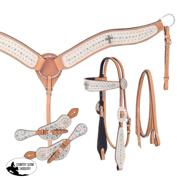 New! Tough1 Desert Hope 4-Piece Tack Set Full/cob Tack Sets