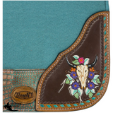 New! Tough1 Hand Painted Steer Skull Saddle Pad - 31’’ x 32’’ - Western Pad
