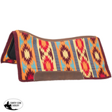 Colorful patterned saddle pad on a white background Yellow