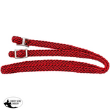 New! Tough1 Mini Braided Cord Roping Reins - Red/Black