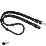 New! Tough1 Mini Deluxe Knotted Cord Roping Reins- BLACK - REINS