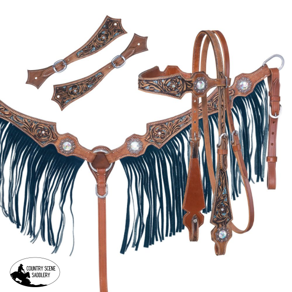 New! Tough1 Skylar 3-Piece Tack Set Full/cob Tack Sets