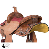 New! Tough1 Youth Dahlias & Diamonds Barrel Saddle - 12 inch - Youth Barrel Saddles