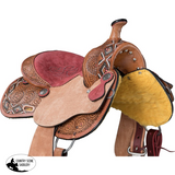 New! Tough1 Youth Dahlias & Diamonds Barrel Saddle - 12 inch - Youth Barrel Saddles