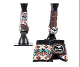 CSS Turquoise and Orange Tribal Boots - Country Scene Saddlery and Pet Supplies