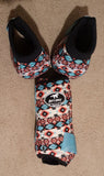 CSS Turquoise and Orange Tribal Boots - Country Scene Saddlery and Pet Supplies