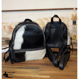 New! Trinity Ranch Mini Cowhide Back Pack / BLACK #2 - Country Scene Saddlery and Pet Supplies