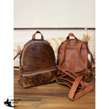 New! Trinity Ranch Mini Cowhide Back Pack / BROWN #2 - Country Scene Saddlery and Pet Supplies