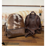 New! Trinity Ranch Mini Cowhide Back Pack / COFFEE #2 - Country Scene Saddlery and Pet Supplies