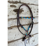 New! TRuby Rose Beaded Browband Bridle – Turquoise - Country Scene Saddlery and Pet Supplies