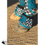 New! Turquoise Glass Bell Boots Tack Sets