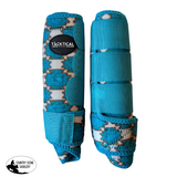 New! TURQUOISE HEAT SPLlNT BOOTS (PAIR) MEDIUM / FRONT Splint Boots