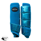 New! TURQUOISE WITH SPARKLE VELCRO SPLINT BOOT (PAIR) - MEDIUM / FRONT - Splint Boots
