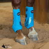 New! TURQUOISE WITH SPARKLE VELCRO SPLINT BOOT (PAIR) - MEDIUM / FRONT - Splint Boots