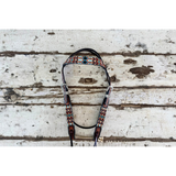 New! Two Toned Browband Bridle with Aztec Beaded Inlays spur strap